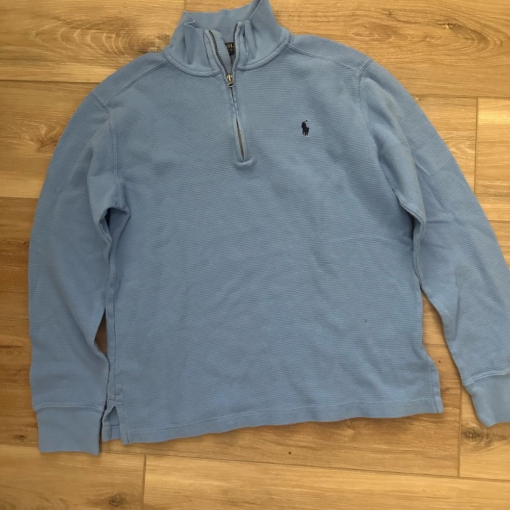 Polo Ralph Lauren Waffle 3/4 Zip Pullover Boys M